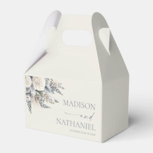 Boho White Rose Bloemen Tuin Tuin Huwelijk Bedankdoosjes