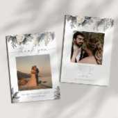 Boho White Rose Bloemen Tuin Tuin Huwelijk Bedankkaart