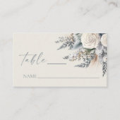 Boho White Rose Bloemen Tuin Tuin Huwelijk Plaatskaartje (Voorkant)