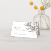Boho White Rose Bloemen Tuin Tuin Huwelijk Plaatskaartje (Voorkant)