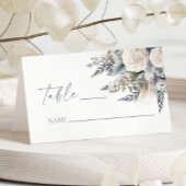 Boho White Rose Bloemen Tuin Tuin Huwelijk Plaatskaartje