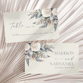 Boho White Rose Bloemen Tuin Tuin Huwelijk Plaatskaartje