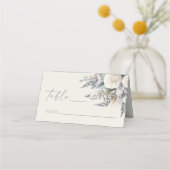 Boho White Rose Bloemen Tuin Tuin Huwelijk Plaatskaartje (Voorkant)