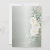 Boho White Rose Floral | Eucalyptus Weddenschap Kaart (Achterkant)