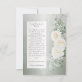 Boho White Rose Floral | Eucalyptus Wedding Bedankkaart (Achterkant)