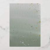 Boho White Rose Floral | EucalyptusVrijgezellenfee Folie Uitnodiging (Achterkant)