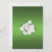 Boho White Roses en Elegant Green Wedding Bedankkaart (Achterkant)