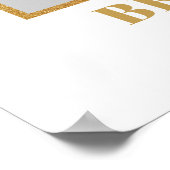 Boho White Roses Groen bruiloft foto prop Poster (Hoek)