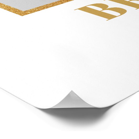 Boho White Roses Groen bruiloft foto prop Poster (Hoek)