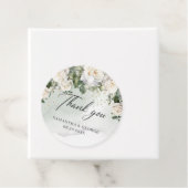 Boho White Roses groen en gouden bruiloft Bedankjes Labels (In situ)