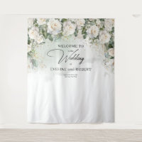 Boho White Roses groen en gouden bruiloft
