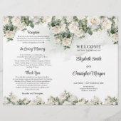 Boho White Roses groen en gouden ceremonie (Voorkant)