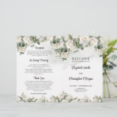 Boho White Roses groen en gouden ceremonie (Staand voorkant)