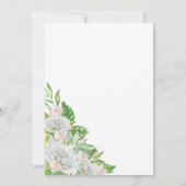 Boho White Roses | Orchideeën Bloemen Bruids Brunc Kaart (Achterkant)