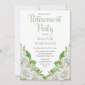 Boho White Roses | Orchideeën Floral Retirement Pa Kaart (Voorkant)