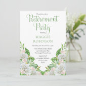 Boho White Roses | Orchideeën Floral Retirement Pa Kaart (Staand voorkant)