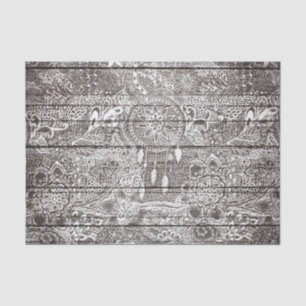 Boho White rustige dreamcatcher florale doedels wo Tissuepapier