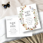 Boho White Save the Date Briefkaart