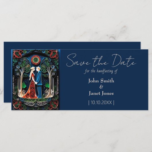 Boho Wicca Bruiloft Save the Date (Voorkant / Achterkant)