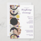 Boho Wiccan Floral Moon Phase Handfasting Kaart (Voorkant)