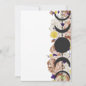 Boho Wiccan Floral Moon Phase Handfasting Kaart (Achterkant)