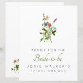 Boho Widflower Advice voor het teken van de bruid (Voorkant / Achterkant)