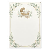 Boho Wieg Greenery Baby Shower  Kaart (Achterkant)