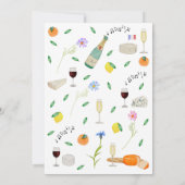 Boho wijn en kaas verlovingsfeest kaart (Achterkant)