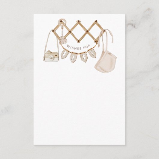 Boho wil Baby shower | Soft Pastels advies Informatiekaartje (Voorkant)