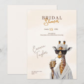 boho wild bridal shower safari invitation kaart (Voorkant / Achterkant)