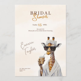 boho wild bridal shower safari invitation kaart