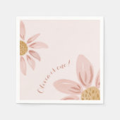 Boho Wild Daisy, aangepaste 1e verjaardag partij s Servet (Voorkant)