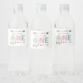 Boho Wild Een Eerste Verjaardag Waterfles Label Waterfles Etiket (Flessen)
