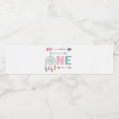 Boho Wild Een Eerste Verjaardag Waterfles Label Waterfles Etiket (Enkel label)