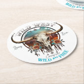 Boho Wild en gratis Ronde Kartonnen Onderzetter (Gebogen)