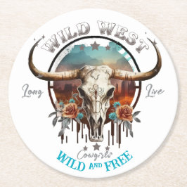 Boho Wild en gratis Ronde Kartonnen Onderzetter