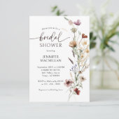 Boho Wild Flower Vrijgezellenfeest Kaart (Staand voorkant)