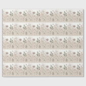 Boho Wild Flower | Woestijntuin Bloemenpatroon Cadeaupapier (Vlak)