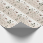 Boho Wild Flower | Woestijntuin Bloemenpatroon Cadeaupapier (Hoek)