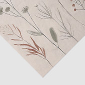 Boho Wild Flower | Woestijntuin Bloemenpatroon Tissuepapier (Detail)