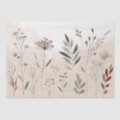 Boho Wild Flower | Woestijntuin Bloemenpatroon Tissuepapier (Voorkant)