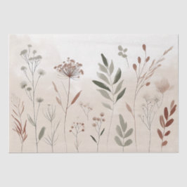 Boho Wild Flower | Woestijntuin Bloemenpatroon Tissuepapier
