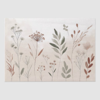 Boho Wild Flower | Woestijntuin Bloemenpatroon Tissuepapier