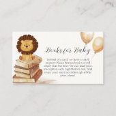 Boho Wild Lion Balloon Boeken voor Baby shower Informatiekaartje (Voorkant)
