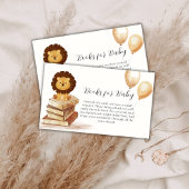 Boho Wild Lion Balloon Boeken voor Baby shower Informatiekaartje