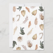 Boho Wild One Baby shower Kaart (Achterkant)