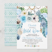 Boho Wild One Drocatcher Birthday Uitnodiging (Voorkant / Achterkant)