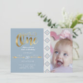 Boho Wild One | Eerste verjaardag Kaart (Staand voorkant)