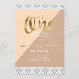 Boho Wild One | Eerste verjaardag Kaart