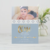 Boho Wild One | Eerste verjaardag Kaart (Staand voorkant)